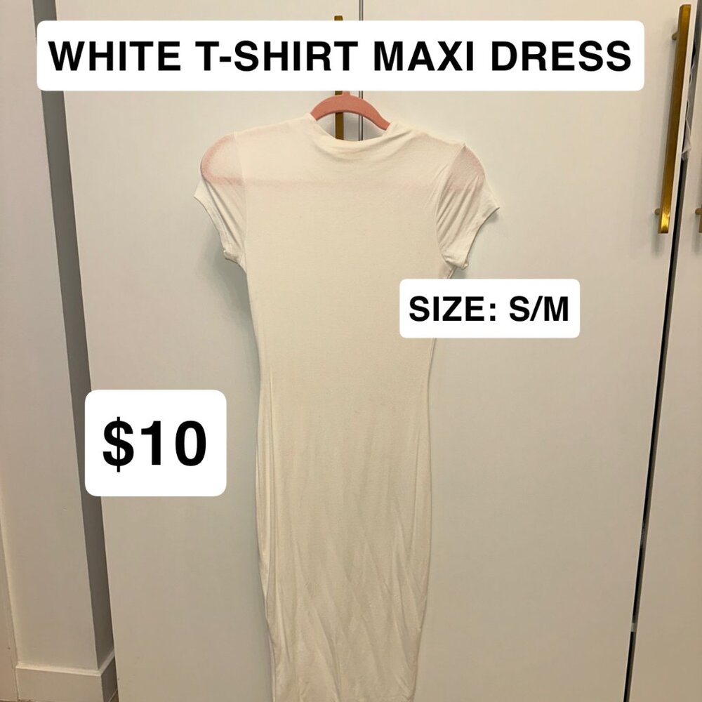 White T-Shirt Maxi Dress